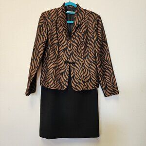 ColdwaterCreek 2pc Dress 8 Jacket Blazer Sheath Midi Classy Office Career Modest